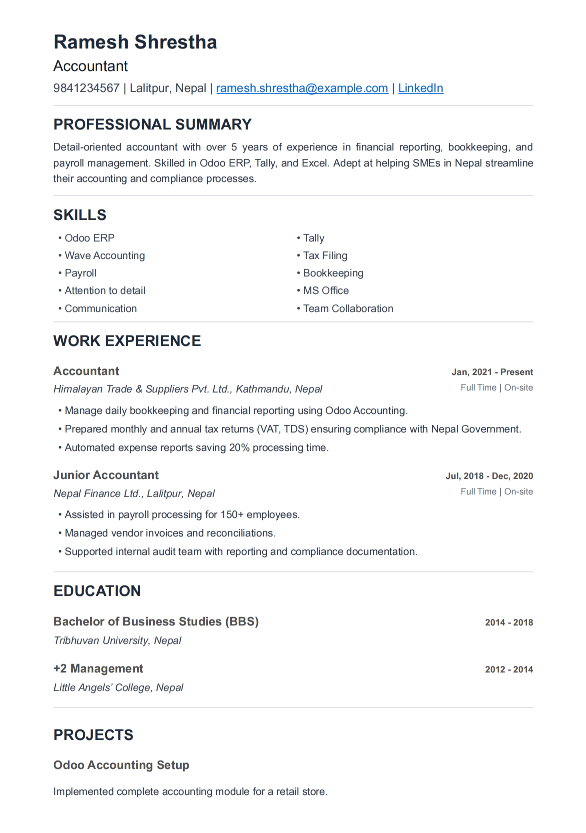 Professional Classic CV Template