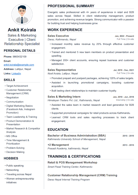 Two Column Classic CV Template